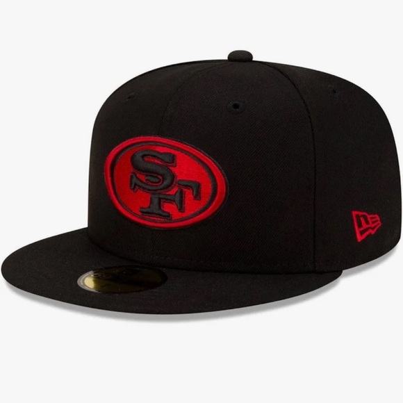New Era San Francisco 49Ers NFL Basic 75 Fifty Fitted Black SF Logo 7 1/2 RARE! - Picture 3 of 5